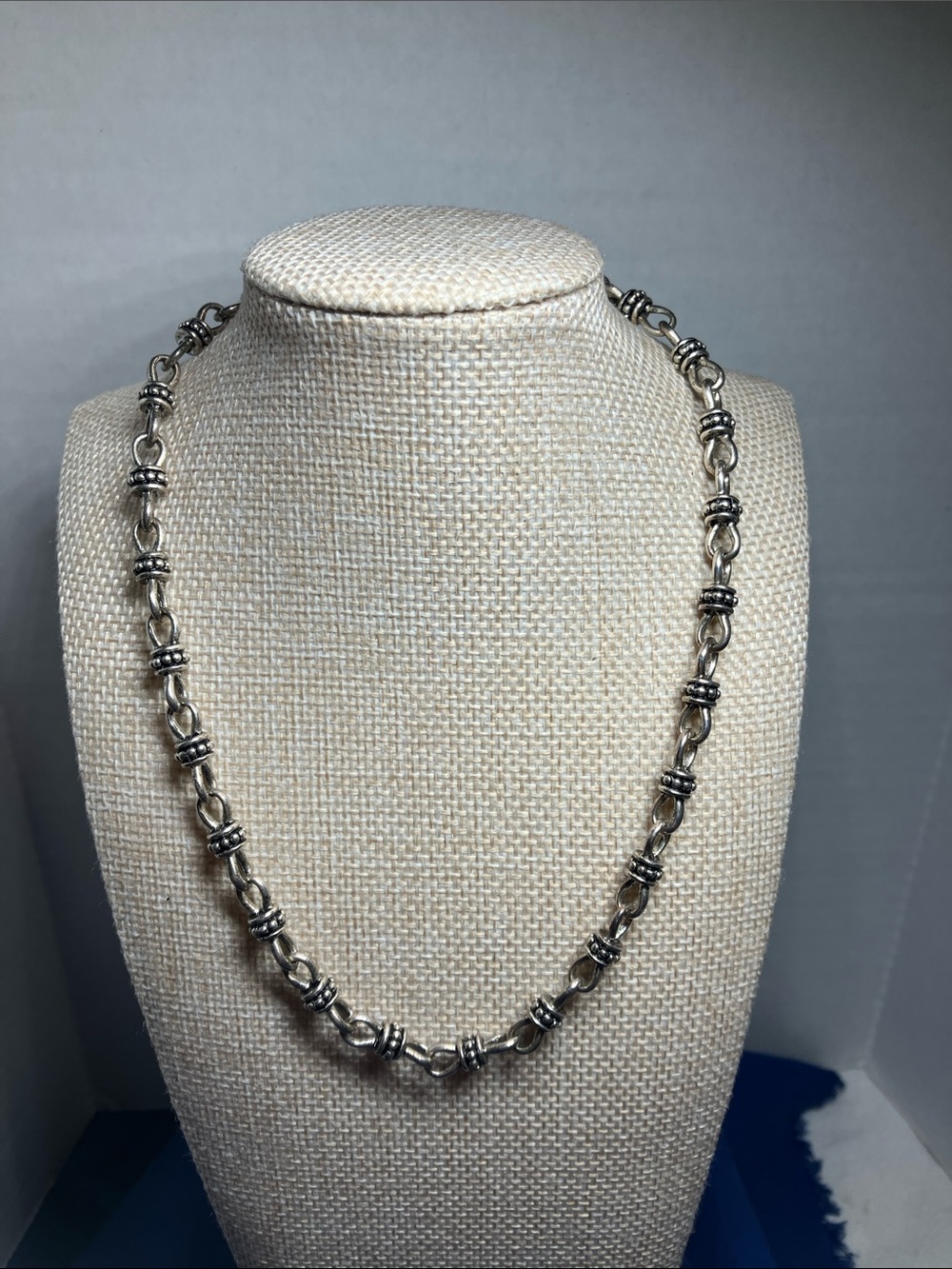 Premier Designs Silver-Tone Textured Link Necklace